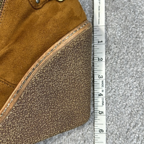 Bakers Furbee Boots Womens 9.5 Brown Faux Fur Faux Suede Wedge Platform … - Picture 11 of 16
